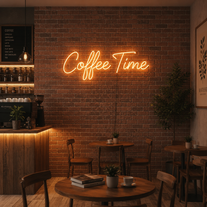 Coffee Time LED Neon Sign Wall Neon Sign - 04 Size Image
