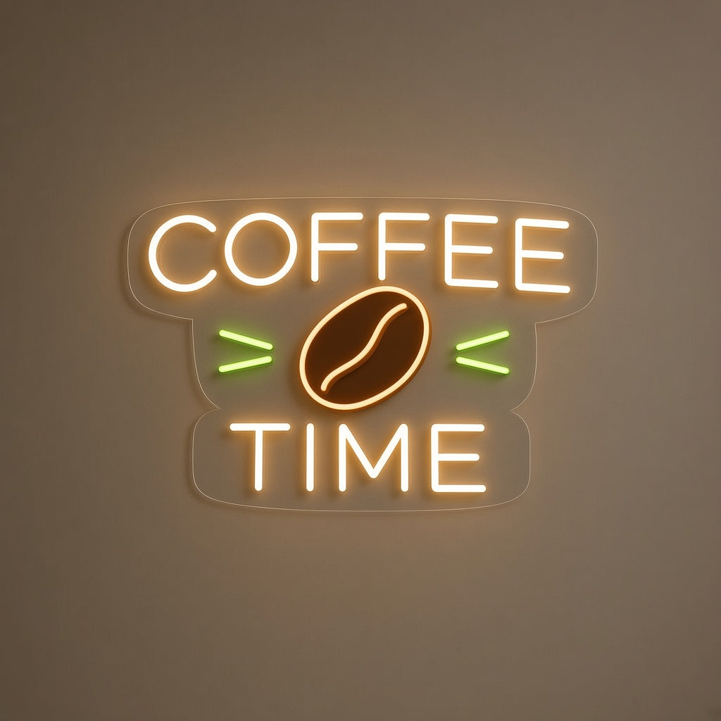 Coffee Time LED Neon Sign - natural light view