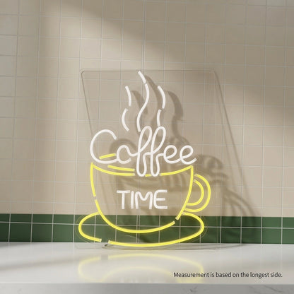 Coffee Time Room Decor LED Neon Sign - 04 Size Image
