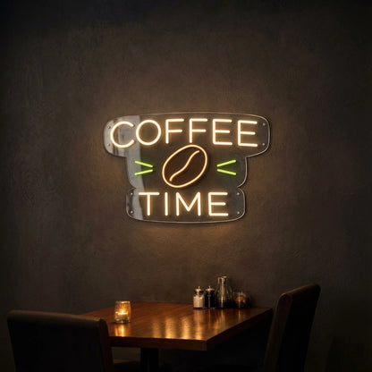 Coffee Time Wall Art LED Neon Sign - 01 Original Product Image
