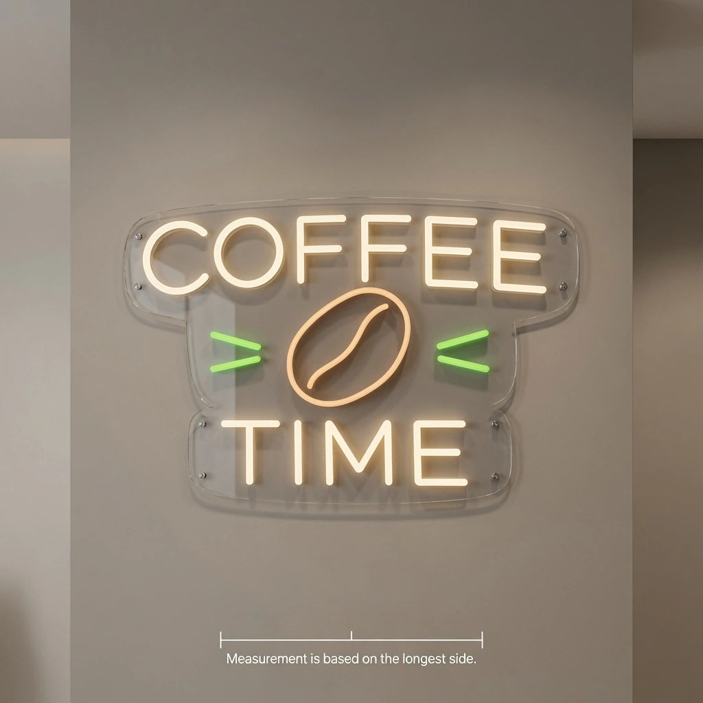 Coffee Time Wall Art LED Neon Sign - 04 Size Image