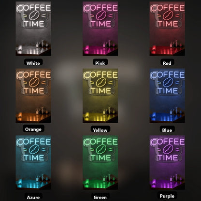Coffee Time Wall Art LED Neon Sign - 05 Color Grid