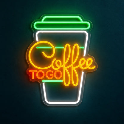 Coffee To Go Cup LED Neon Sign - product hero