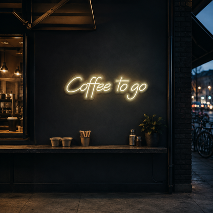 Coffee To Go LED Neon Sign - 02 High-Converting Product Image