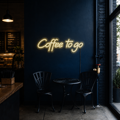 Coffee To Go LED Neon Sign - 03 Real Lifestyle Scene