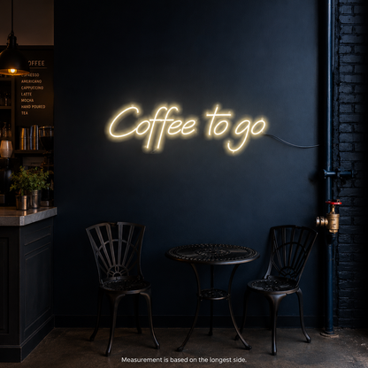 Coffee To Go LED Neon Sign - 04 Size Image