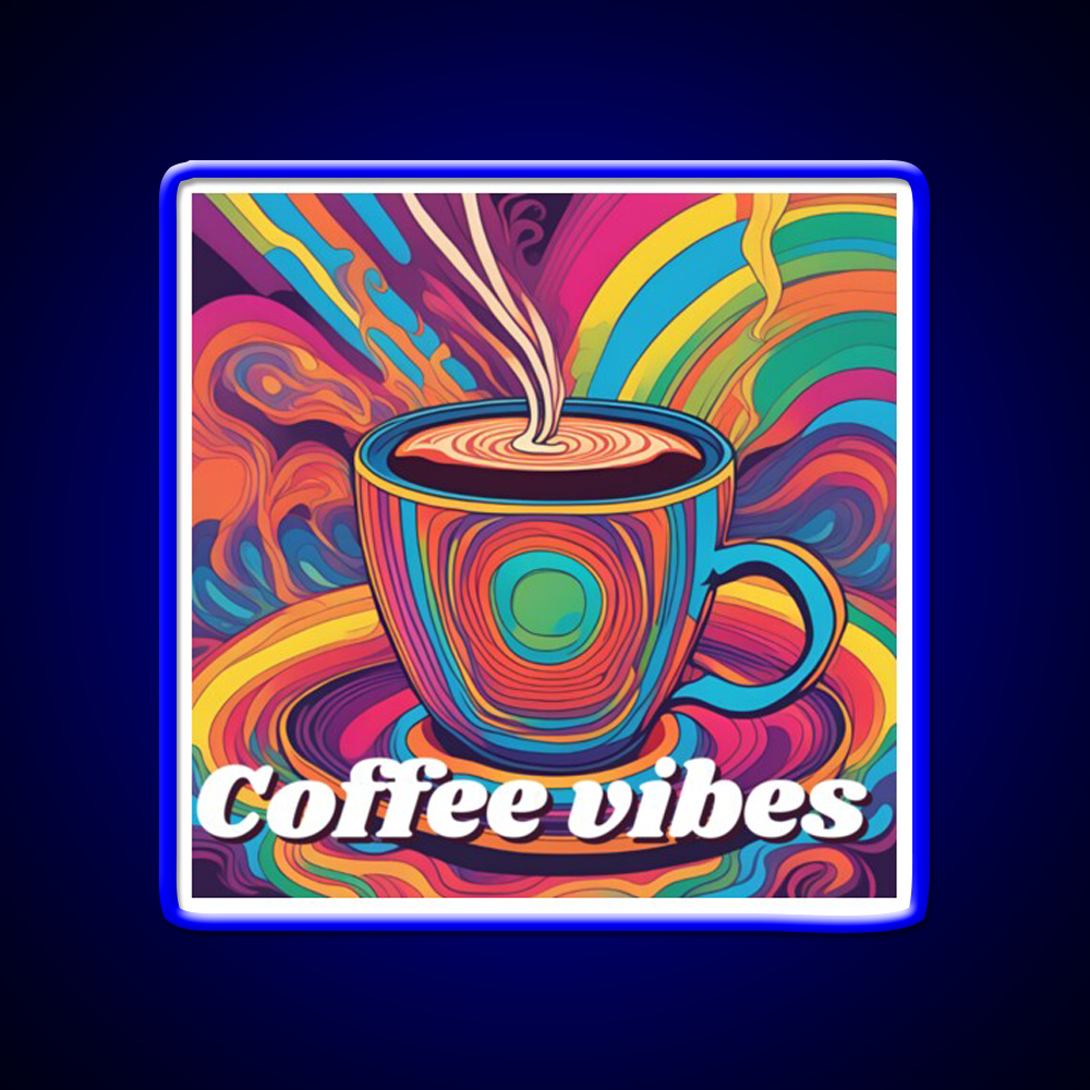 Coffee Vibes Cafe Led Neon Sign Espresso Bar Art Bakery Wall Art Rgb Color