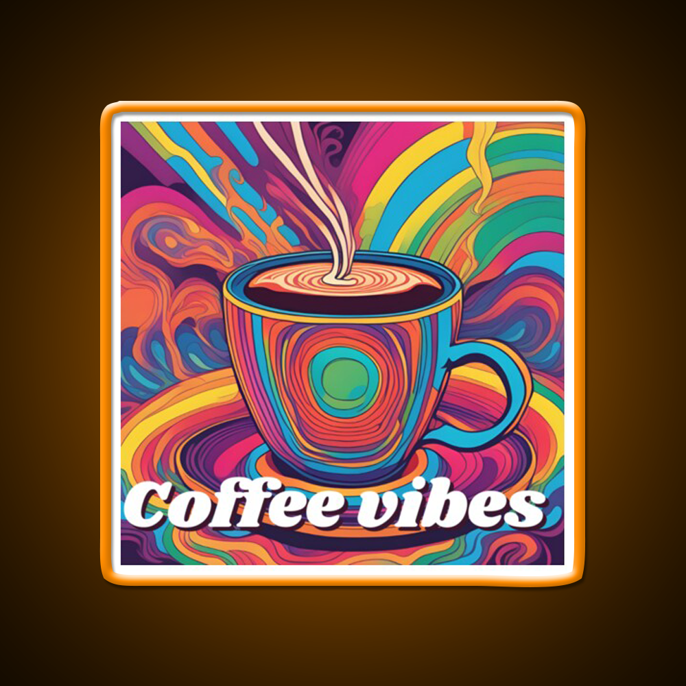 Coffee Vibes Cafe Led Neon Sign Espresso Bar Art Bakery Wall Art Rgb Color