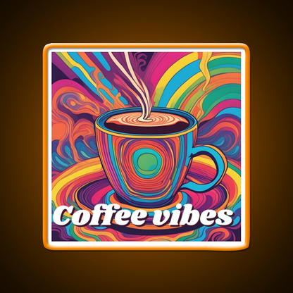Coffee Vibes Cafe Led Neon Sign Espresso Bar Art Bakery Wall Art Rgb Color