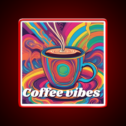 Coffee Vibes Cafe Led Neon Sign Espresso Bar Art Bakery Wall Art Rgb Color