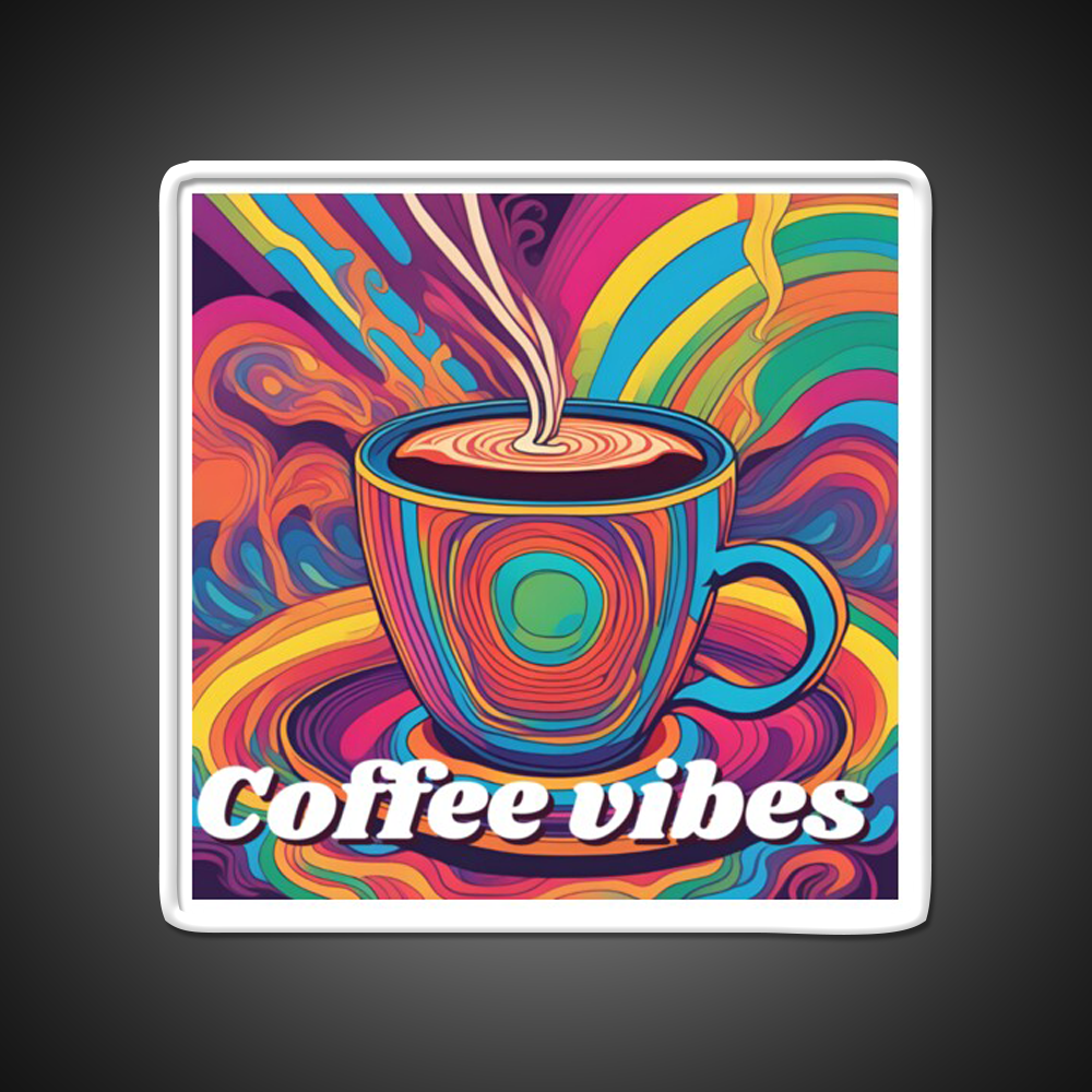 Coffee Vibes Cafe Led Neon Sign Espresso Bar Art Bakery Wall Art Rgb Color