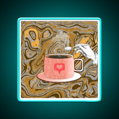 Coffee Vibes Cafe Led Neon Sign Espresso Bar Art For Coffee Lover Rgb Color