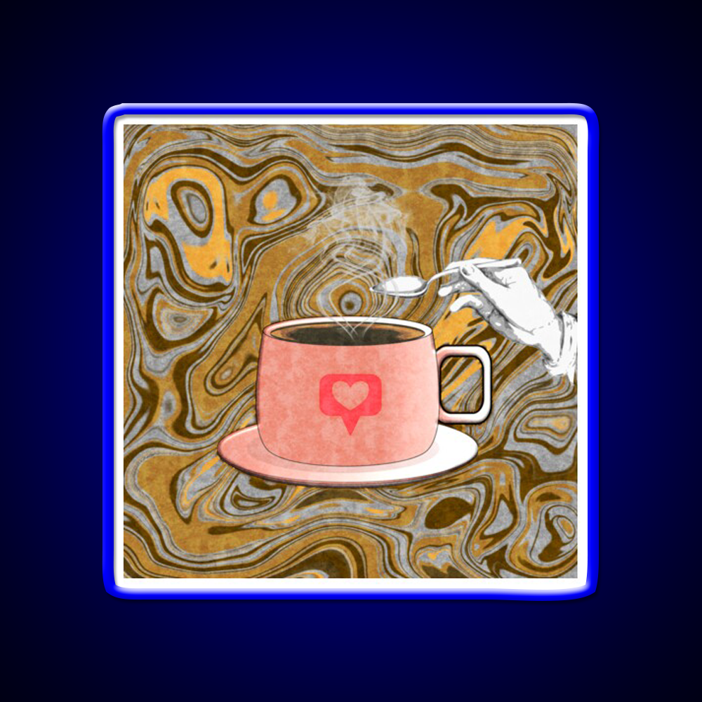 Coffee Vibes Cafe Led Neon Sign Espresso Bar Art For Coffee Lover Rgb Color