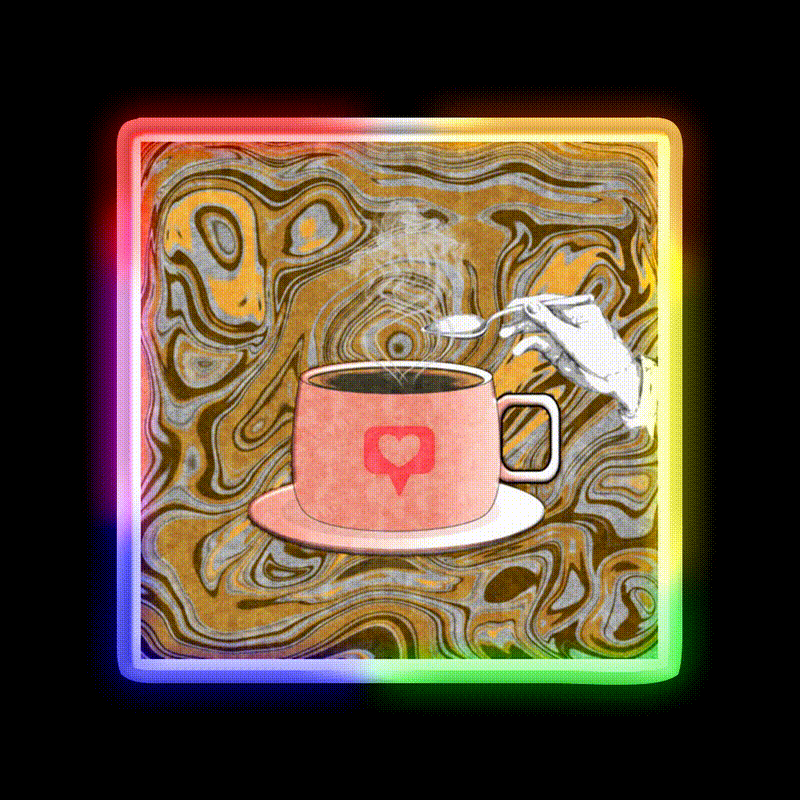 Coffee Vibes Cafe Led Neon Sign Espresso Bar Art For Coffee Lover Rgb Color