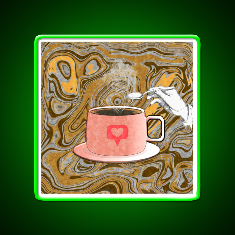 Coffee Vibes Cafe Led Neon Sign Espresso Bar Art For Coffee Lover Rgb Color