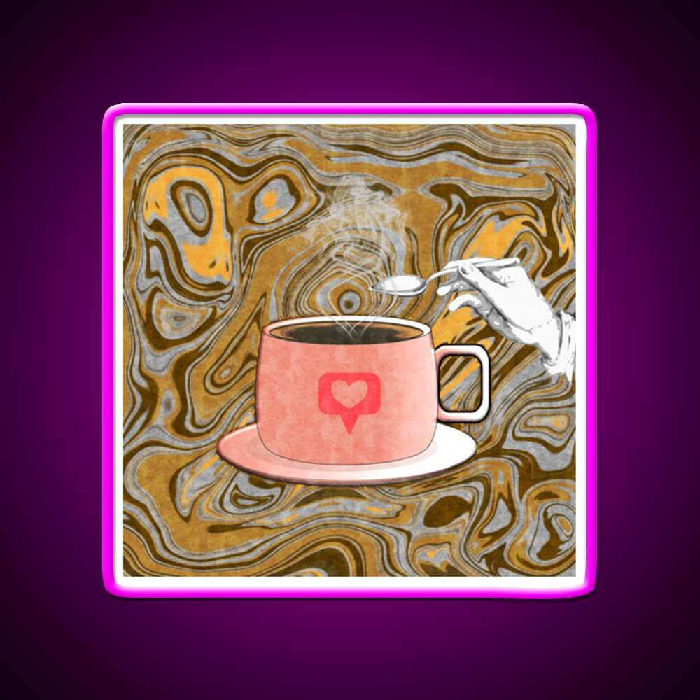 Coffee Vibes Cafe Led Neon Sign Espresso Bar Art For Coffee Lover Rgb Color