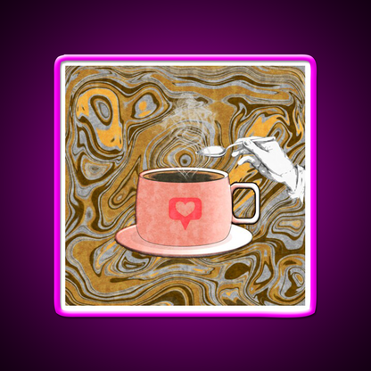 Coffee Vibes Cafe Led Neon Sign Espresso Bar Art For Coffee Lover Rgb Color