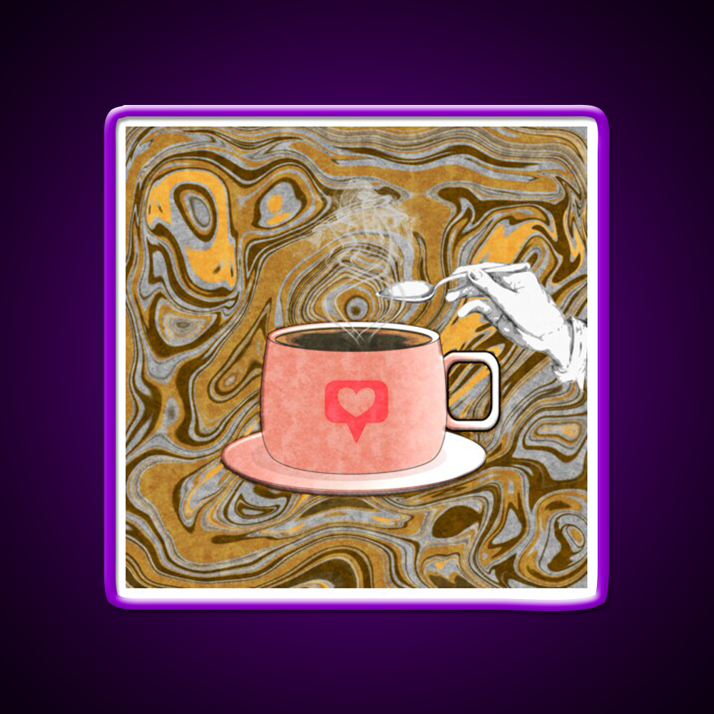 Coffee Vibes Cafe Led Neon Sign Espresso Bar Art For Coffee Lover Rgb Color