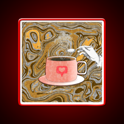 Coffee Vibes Cafe Led Neon Sign Espresso Bar Art For Coffee Lover Rgb Color