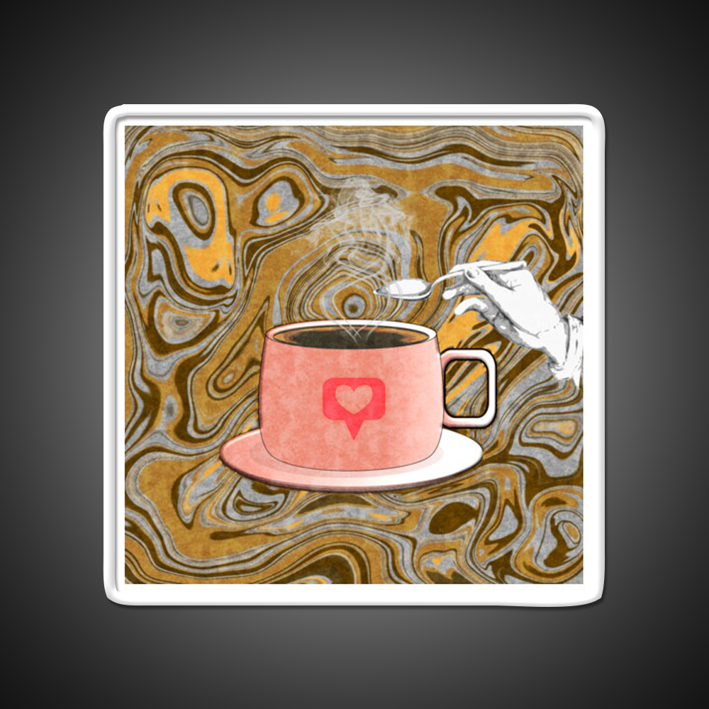 Coffee Vibes Cafe Led Neon Sign Espresso Bar Art For Coffee Lover Rgb Color