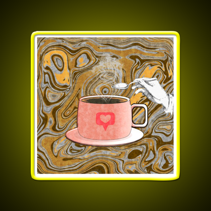 Coffee Vibes Cafe Led Neon Sign Espresso Bar Art For Coffee Lover Rgb Color