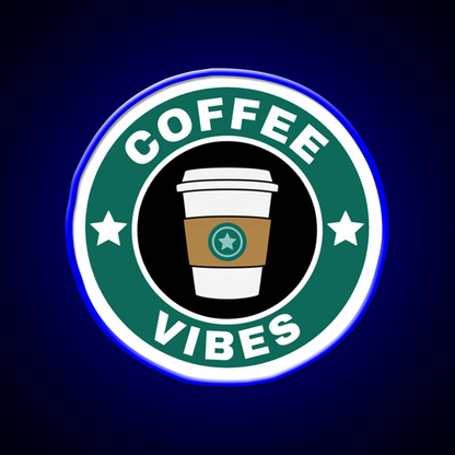 Coffee Vibes Cafe Led Neon Sign Espresso Bar Art For Coffee Shop Rgb Color