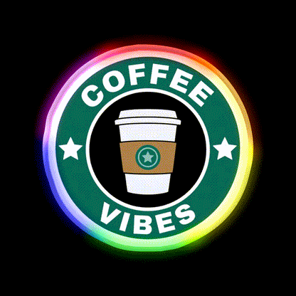 Coffee Vibes Cafe Led Neon Sign Espresso Bar Art For Coffee Shop Rgb Color
