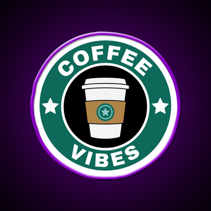 Coffee Vibes Cafe Led Neon Sign Espresso Bar Art For Coffee Shop Rgb Color