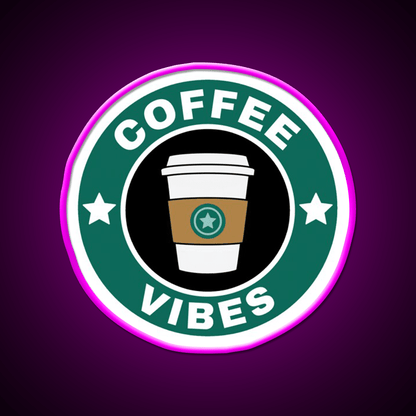 Coffee Vibes Cafe Led Neon Sign Espresso Bar Art For Coffee Shop Rgb Color - Shineneon