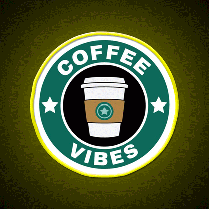 Coffee Vibes Cafe Led Neon Sign Espresso Bar Art For Coffee Shop Rgb Color