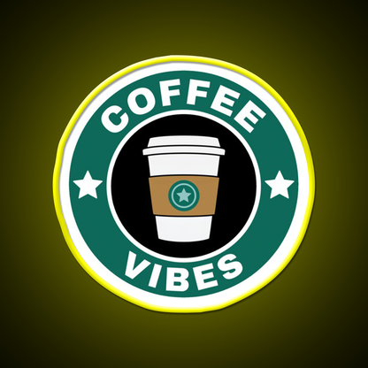 Coffee Vibes Cafe Led Neon Sign Espresso Bar Art For Coffee Shop Rgb Color