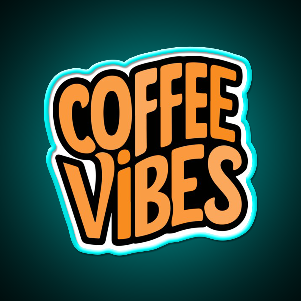 Coffee Vibes Cafe Led Neon Sign Espresso Bar Art For Home Rgb Color