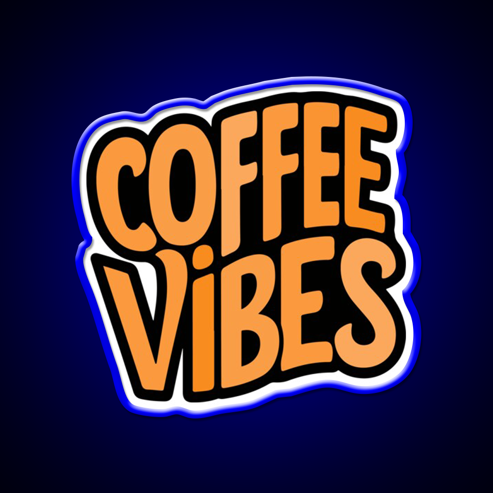 Coffee Vibes Cafe Led Neon Sign Espresso Bar Art For Home Rgb Color