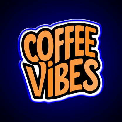 Coffee Vibes Cafe Led Neon Sign Espresso Bar Art For Home Rgb Color