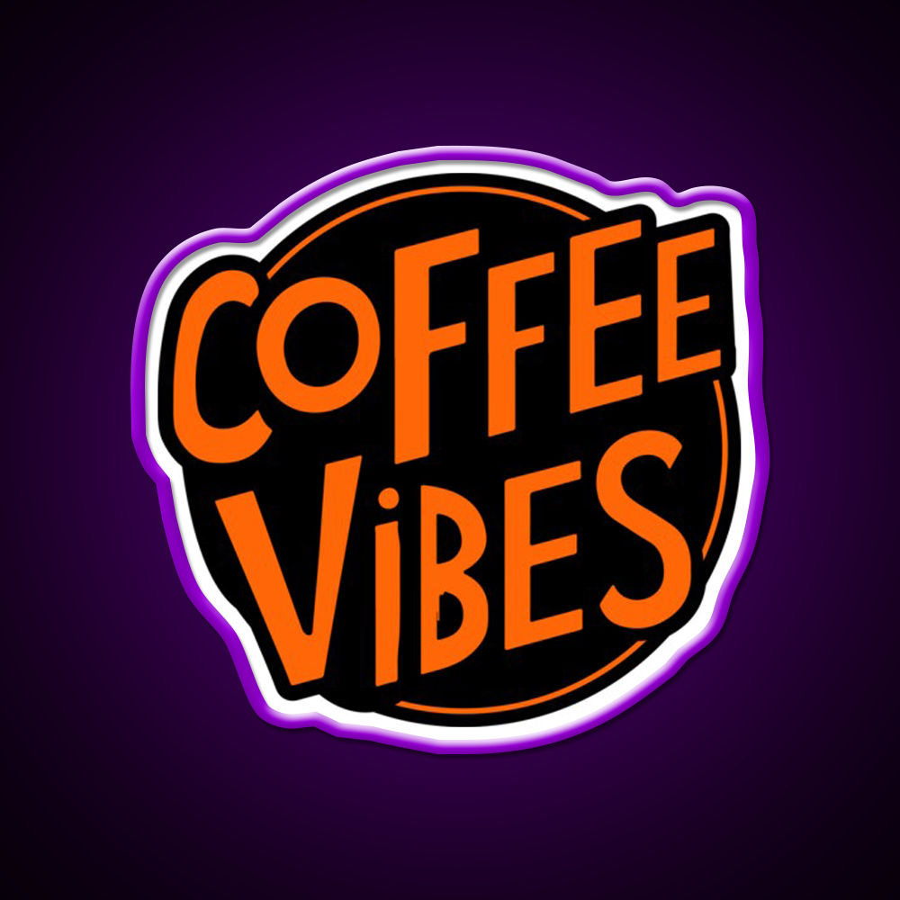 Coffee Vibes Cafe Led Neon Sign Espresso Bar Art For Home Decor Rgb Color
