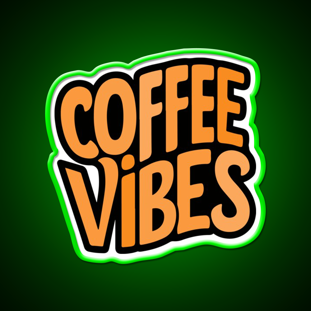 Coffee Vibes Cafe Led Neon Sign Espresso Bar Art For Home Rgb Color