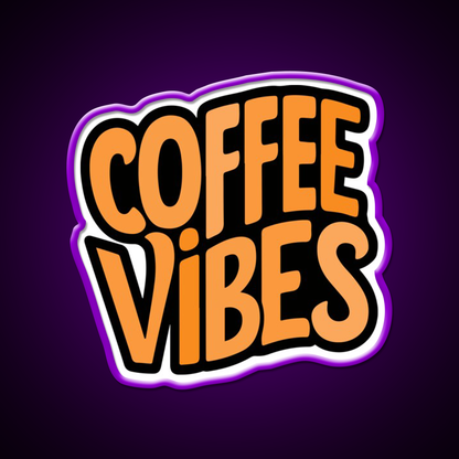 Coffee Vibes Cafe Led Neon Sign Espresso Bar Art For Home Rgb Color