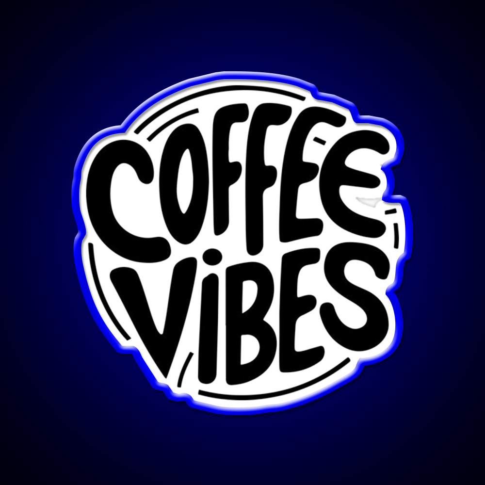Coffee Vibes Cafe Led Neon Sign Espresso Bar Art For Wall Art Rgb Color