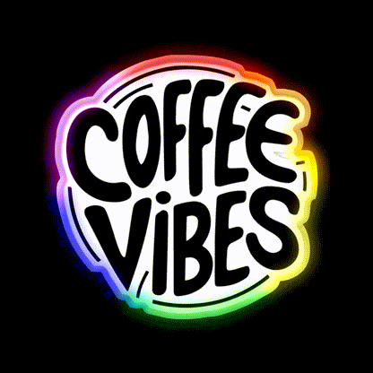 Coffee Vibes Cafe Led Neon Sign Espresso Bar Art For Wall Art Rgb Color