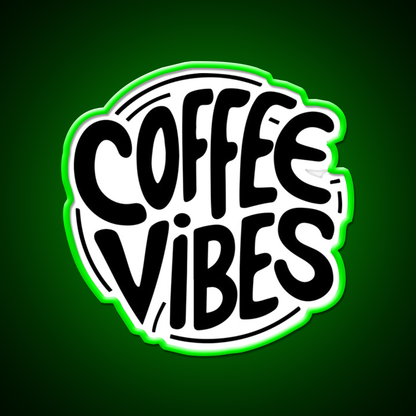 Coffee Vibes Cafe Led Neon Sign Espresso Bar Art For Wall Art Rgb Color