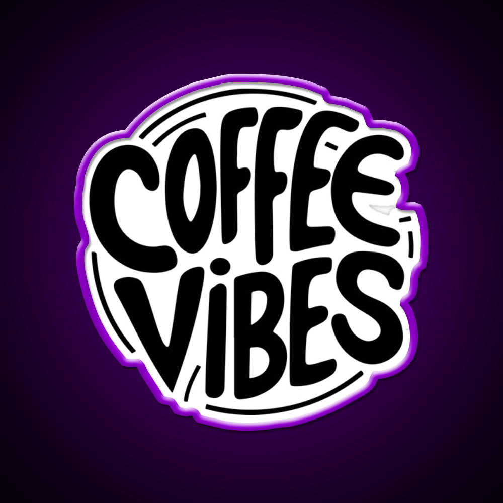 Coffee Vibes Cafe Led Neon Sign Espresso Bar Art For Wall Art Rgb Color