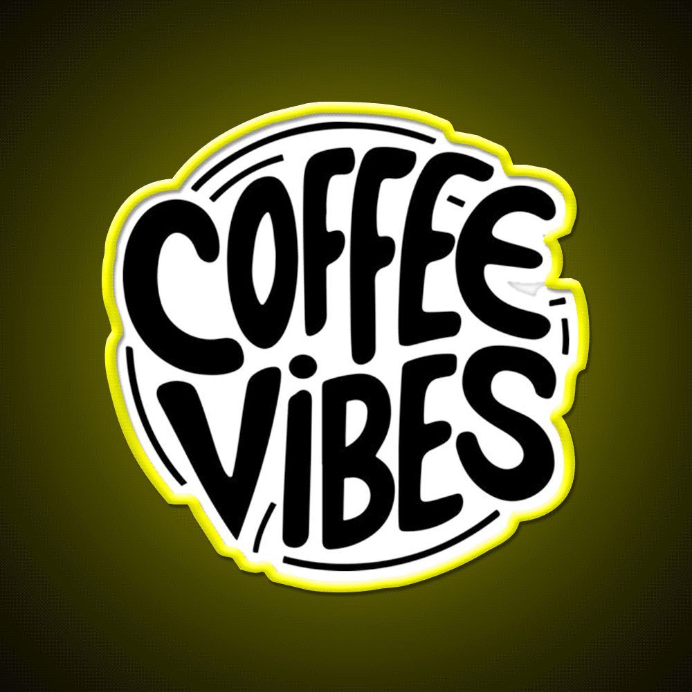 Coffee Vibes Cafe Led Neon Sign Espresso Bar Art For Wall Art Rgb Color