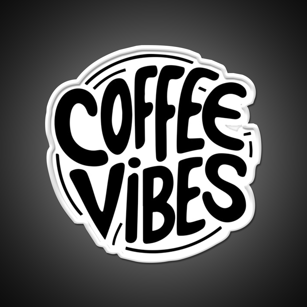 Coffee Vibes Cafe Led Neon Sign Espresso Bar Art For Wall Art Rgb Color