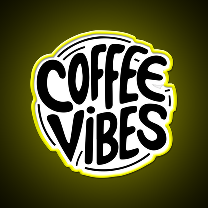 Coffee Vibes Cafe Led Neon Sign Espresso Bar Art For Wall Art Rgb Color