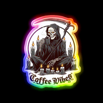 Coffee Vibes Cafe Led Neon Sign Espresso Bar Art Rgb Color