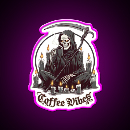 Coffee Vibes Cafe Led Neon Sign Espresso Bar Art Rgb Color