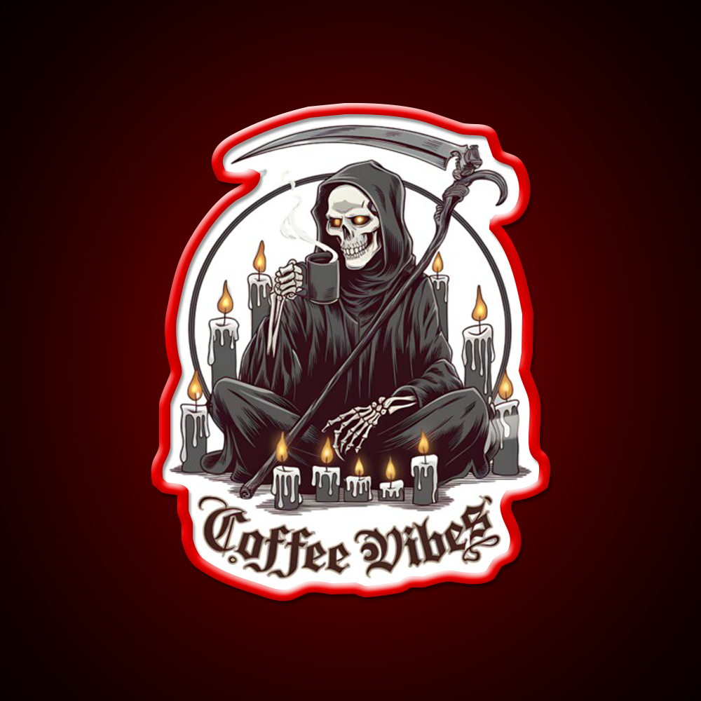 Coffee Vibes Cafe Led Neon Sign Espresso Bar Art Rgb Color