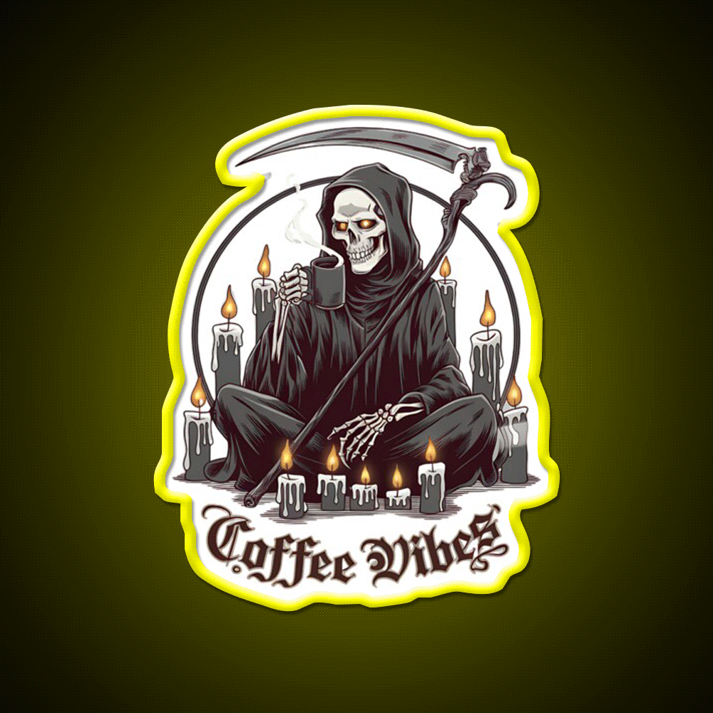 Coffee Vibes Cafe Led Neon Sign Espresso Bar Art Rgb Color