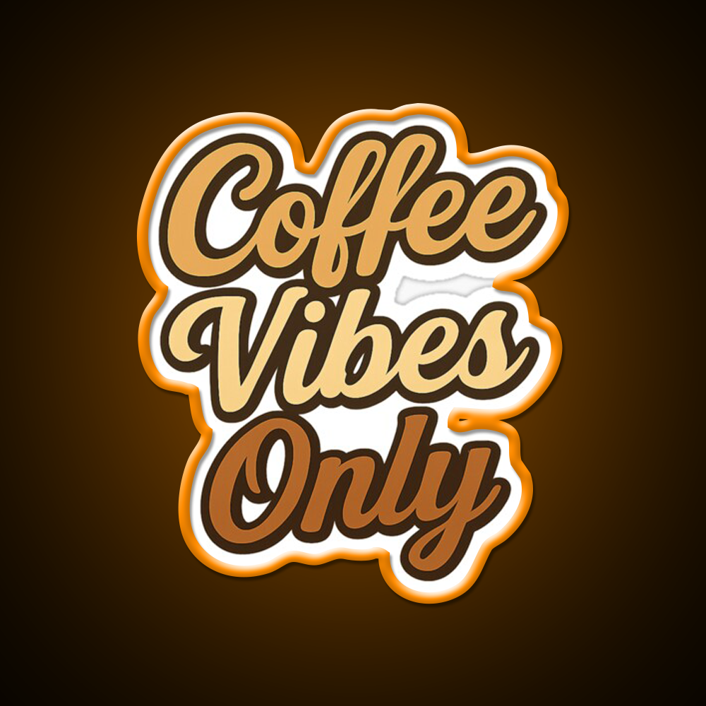 Coffee Vibes Only Aesthetic Design Cafe Led Neon Sign Espresso Bar Art Rgb Color