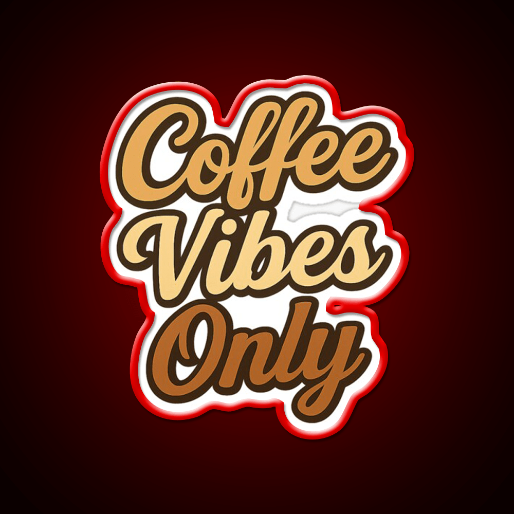 Coffee Vibes Only Aesthetic Design Cafe Led Neon Sign Espresso Bar Art Rgb Color - Shineneon